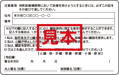 横型各種健康保険証（コピー）画像