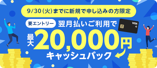 930iΗjj܂łɐVKŐ\݂̕ pōő20,000~LbVobN vGg[