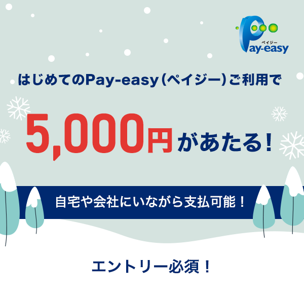 ͂߂ĂPay-easyiyCW[jp5,000~I ЂɂȂx\I Gg[K{I