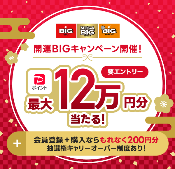 BIG�EMEGA BIG�E100�~BIG �J�^BIG�L�����y�[���J�ÁI PayPay�|�C���g�ő�12���~��������I �{����o�^�{�w���Ȃ����Ȃ�200�~�� ���I���L�����[�I�[�o�[���x����I �v�G���g���[