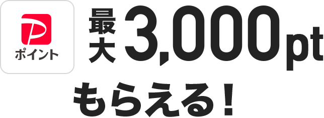 PayPayポイント最大3,000ptもらえる!