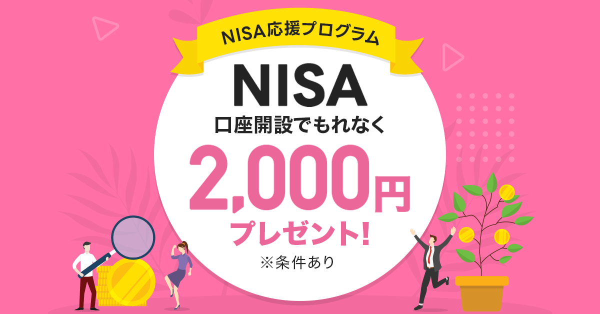 NISAvO NISAJ݂łȂ2,000~v[gI 