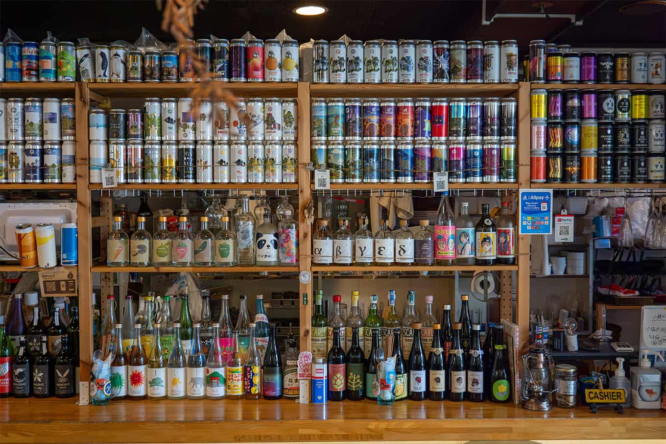 店内に並ぶクラフトビール
