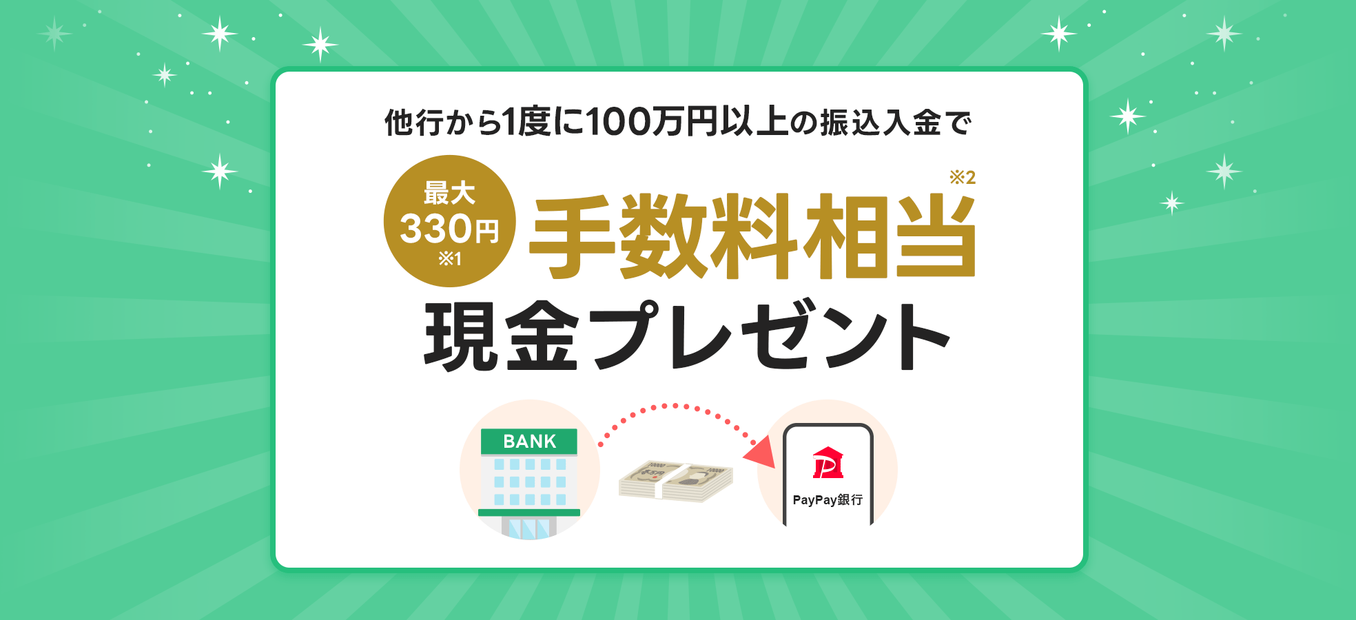 ���s����1�x��100���~�ȏ�̐U�������� �ő�330�~��1 �萔��������2 �����v���[���g